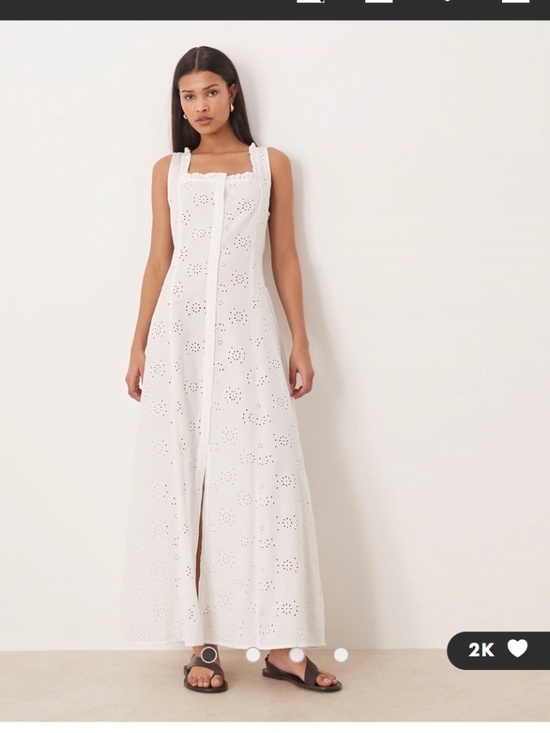 ASOS Dresses & Skirts - Esmée sheer broderie maxi beach dress in white Size 6
